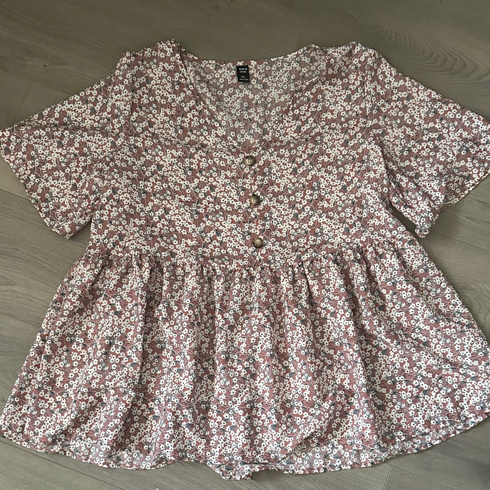 Shein Floral Button-Down Women's Top